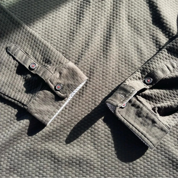 Ted Baker Long Sleeve Green Navy Polo shirt Deluxe size 6 - Picture 16 of 16